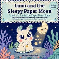 Lumi and the Sleepy Paper Moon: A Gentle Bilingual Bedtime Story cover