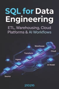 SQL for Data Engineering: ETL, Warehousing, Cloud Platforms & AI Workflows cover
