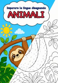 Imparare le lingue disegnando Animali cover