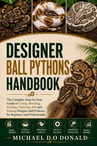 Designer Ball Pythons Handbook: The Complete Step-by-Step Guide to Caring, Breeding, Feeding, Nutrition, diet and Raising Designer Ball Pythons for Be cover