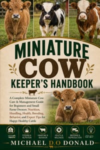 Miniature Cow Keeper's Handbook: A Complete Miniature Cow Care & Management Guide for Beginners and Small Farm Owners: Nutrition, Handling, Health, Br cover