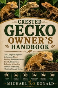 Crested Gecko Owner's Handbook: The Complete Beginner to Advanced Care, Feeding, Enclosure Setup, Health, Interaction, Behavior & Breeding Manual for cover