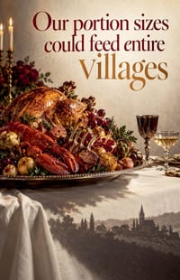 Our Portion Sizes Could Feed Entire Villages cover