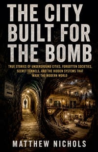 THE CITY BUILT FOR THE BOMB, Secret Underground Cities, Hidden Tunnels, and the True Stories Beneath the Modern World cover