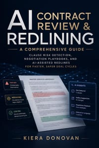 AI Contract Review & Redlining: Clause Risk Detection, Negotiation Playbooks, and AI-Assisted Redlines for Faster, Safer Deal Cycles cover