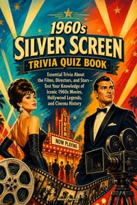 1960s Silver Screen Trivia Quiz Book: Essential Trivia About the Films, Directors, and Stars - Test Your Knowledge of Iconic 1960s Movies, Hollywood L cover