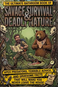 The Ultimate Bathroom Book of Savage Survival & Deadly Nature: Apex Predators, Terrible Advice, and Gruesome Facts That Will Make You Never Leave the cover