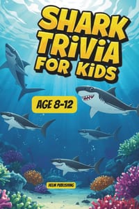 Shark Trivia for Kids: 100 Jaw-Dropping Facts, Questions and Answers About the Ocean's Most Fascinating Predators - For Ages 8-12 cover