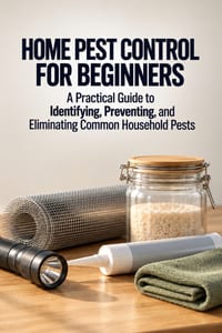 Home Pest Control for Beginners: A Practical Guide to Identifying, Preventing, and Eliminating Common Household Pests cover