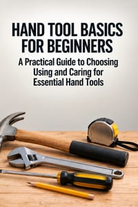 Hand Tool Basics for Beginners: A Practical Guide to Choosing, Using, and Caring for Essential Hand Tools cover