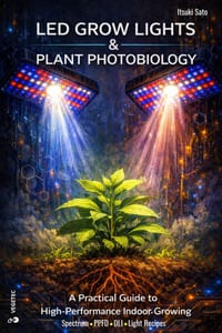 Led grow lights & Plant photobiology: A practical guide to high-performance indoor growing. Spectrum - PPFD - DLI - Light recipes cover
