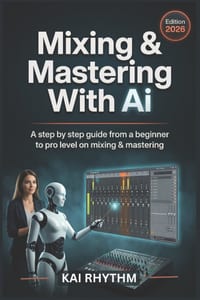 Mixing & Mastering with AI: A step by step guide from beginner to pro level on mixing & mastering cover