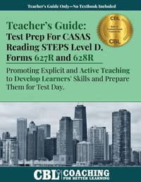Teacher's Guide: Test Prep CASAS Reading STEPS Level D, Forms 627R and 628R cover