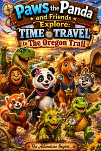 Paws the Panda and Friends Explore: Time Travel to the Oregon Trail cover