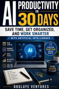 AI Productivity in 30 days: Save Time, Get Organized, and Work Smarter with Artificial Intelligence cover