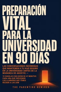 Preparación Vital Para La Universidad En 90 Días: Las Conversaciones Incómodas Que Mantienen A Tu Hijo Seguro En La Universidad (Antes De La Mudanza D cover