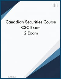 Canadian Securities Course CSC Exam 2 Exam cover