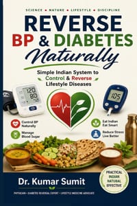 Reverse BP & Diabetes Naturally: "A Doctor's Practical Guide to Control Blood Sugar & Blood Pressure with Simple Diet, Routine & Lifestyle Changes" cover