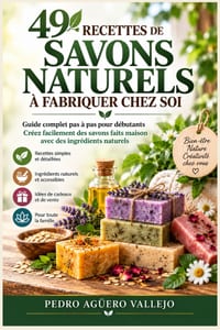 49 Recettes de Savons Naturels À Fabriquer Chez Soi: Le guide complet pas à pas pour débutants Créez facilement de Magnifiques Savons faits Maison ave cover