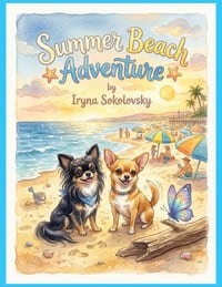 Summer Beach Adventure: Chihuahuas books, Lobster, Crab, Butterfly, Seagull, Adventure books for kids, Friendship. cover