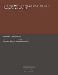 California Private Investigator License Exam Study Guide 2026-2027 cover