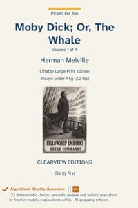 Moby Dick; Or, The Whale - Volume 1 of 4 cover