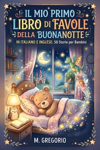 Il Mio Primo Libro di Favole della Buonanotte in Italiano e Inglese: 50 Storie per Bambini Bilingue, Libro per Bambini di Fiabe Illustrate a Colori, R cover