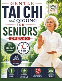 Gentle Tai Chi and Qigong for Seniors Over 60: An Easy 28-Day, 7-Minute Daily Program to Improve Balance, Relieve Joint Stiffness, Boost Energy, Sharp cover