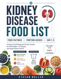 Kidney Disease Food List: Practical Food Ratings and Portion Guides for CKD Stages 1-5, Dialysis, and Hypertension Control cover