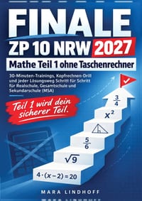Finale ZP 10 NRW 2027: Mathe Teil 1 ohne Taschenrechner - 30-Minuten-Trainings, Kopfrechnen-Drill und jeder Lösungsweg Schritt für Schritt für Realsch cover