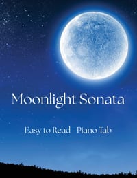 Moonlight Sonata: Easy to Read - Piano Tab cover