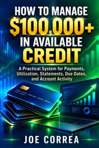 How to Manage $100,000+ in Available Credit: A Practical System for Payments, Utilization, Statements, Due Dates, and Account Activity cover