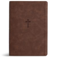 CSB Super Giant Print Reference Bible, Easy-To-Read Optimal Type, Digital Study Edition, Brown Leathertouch, Indexed cover