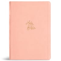 CSB Super Giant Print Reference Bible, Easy-To-Read Optimal Type, Digital Study Edition, Pink Leathertouch, Indexed cover