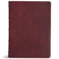 KJV Single-Column Wide-Margin Bible, Holman Handcrafted Collection, Marbled Burgundy Premium Calfskin cover