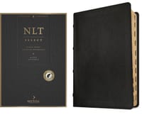 NLT Select Large Print Thinline Reference Bible, Filament Enabled (Goatskin Leather, Black, Indexed, Red Letter) cover