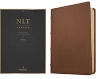 NLT Select Large Print Thinline Reference Bible, Filament Enabled (Goatskin Leather, Brown, Red Letter) cover