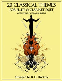 20 Classical Themes for Flute and Clarinet Duet with Piano Accompaniment cover