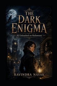 "The Dark Enigma: AI Unleashed on Halloween" cover