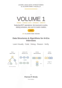 Learn Java Data Structures & Algorithms Visually - Volume 1: Data Structures & Algorithms for AI-Era Interviews cover