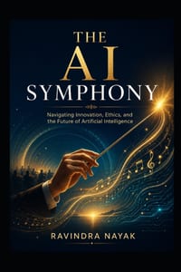 "The AI Symphony: Navigating Innovation, Ethics, and the Future of Artificial Intelligence" cover