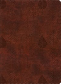 ESV Single Column Journaling Bible (Trutone, Chestnut, Leaves Design) cover