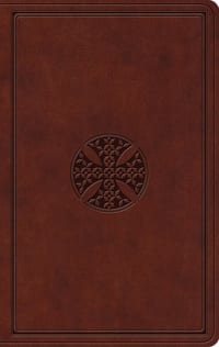 ESV Value Thinline Bible (Trutone, Brown, Mosaic Cross Design) cover