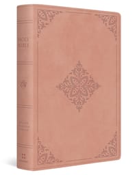 ESV Giant Print Bible, Red Letter (Trutone, Blush Rose, Fleur-De-Lis Design) cover