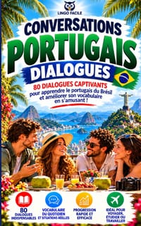 Conversations PORTUGAIS Dialogues: 80 DIALOGUES captivants pour apprendre le PORTUGAIS et améliorer son vocabulaire en s'amusant ! cover