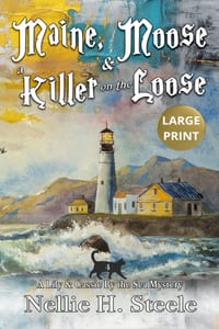 Maine, Moose & a Killer on the Loose Large Print cover