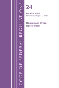 Code of Federal Regulations, Title 24 Housing and Urban Development Part 1700 to End, Revised as of April 1, 2025 cover