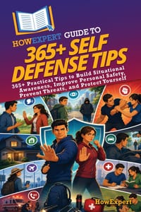 HowExpert Guide to 365+ Self Defense Tips: 365+ Practical Tips to Build Situational Awareness, Improve Personal Safety, Prevent Threats, and Protect Y cover