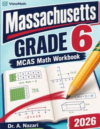 Massachusetts MCAS Grade 6 Math Workbook: Practice Problems & Exercises with Answer Key cover