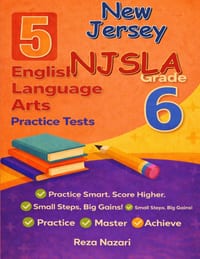 5 Realistic New Jersey NJSLA Grade 6 English Language Arts Practice Tests: Full-Length Practice for NJSLA Preparation and Academic Confidence cover